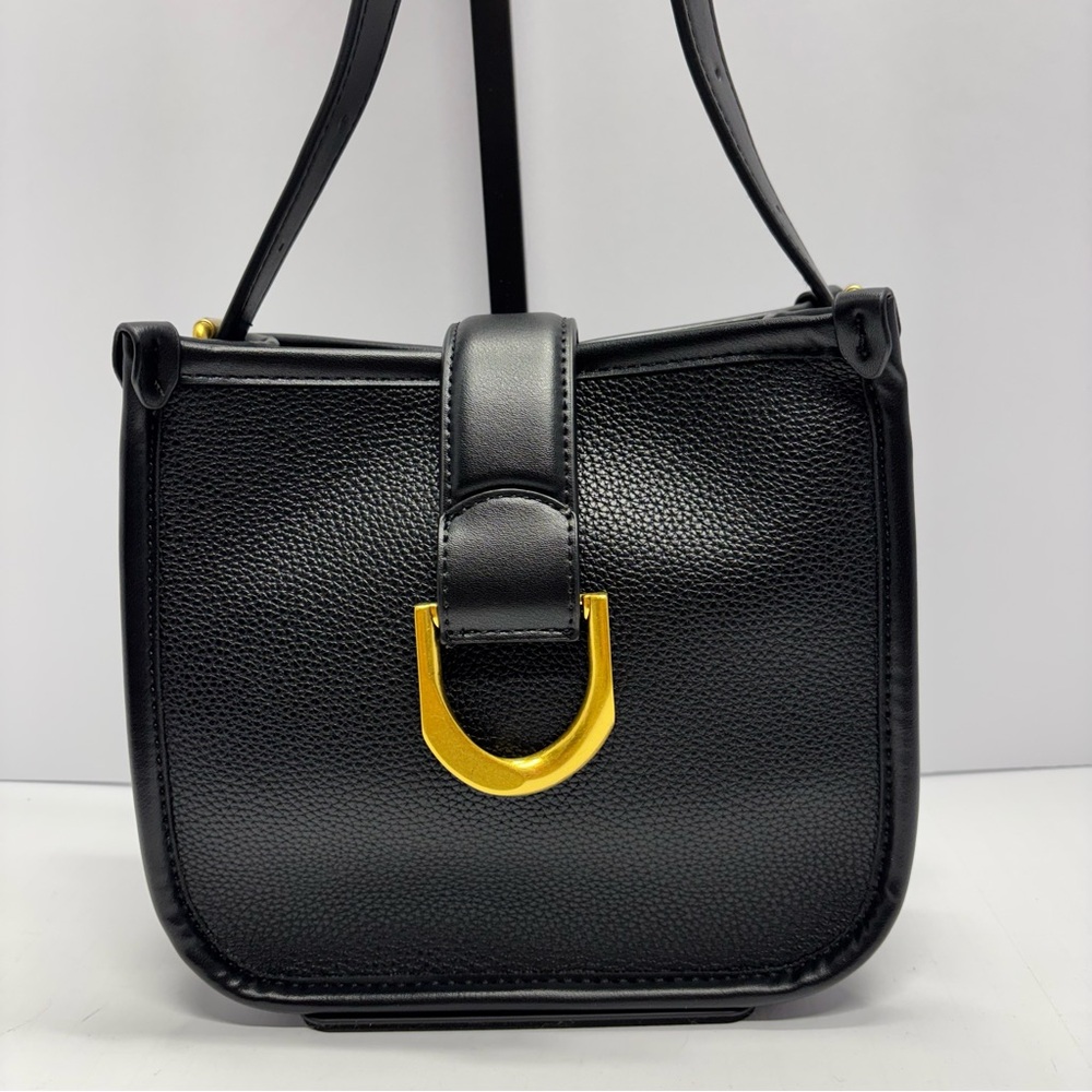 ✨Antik Kraft Black Crossbody Bag Gold Buckle Accent - Picture 2 of 14